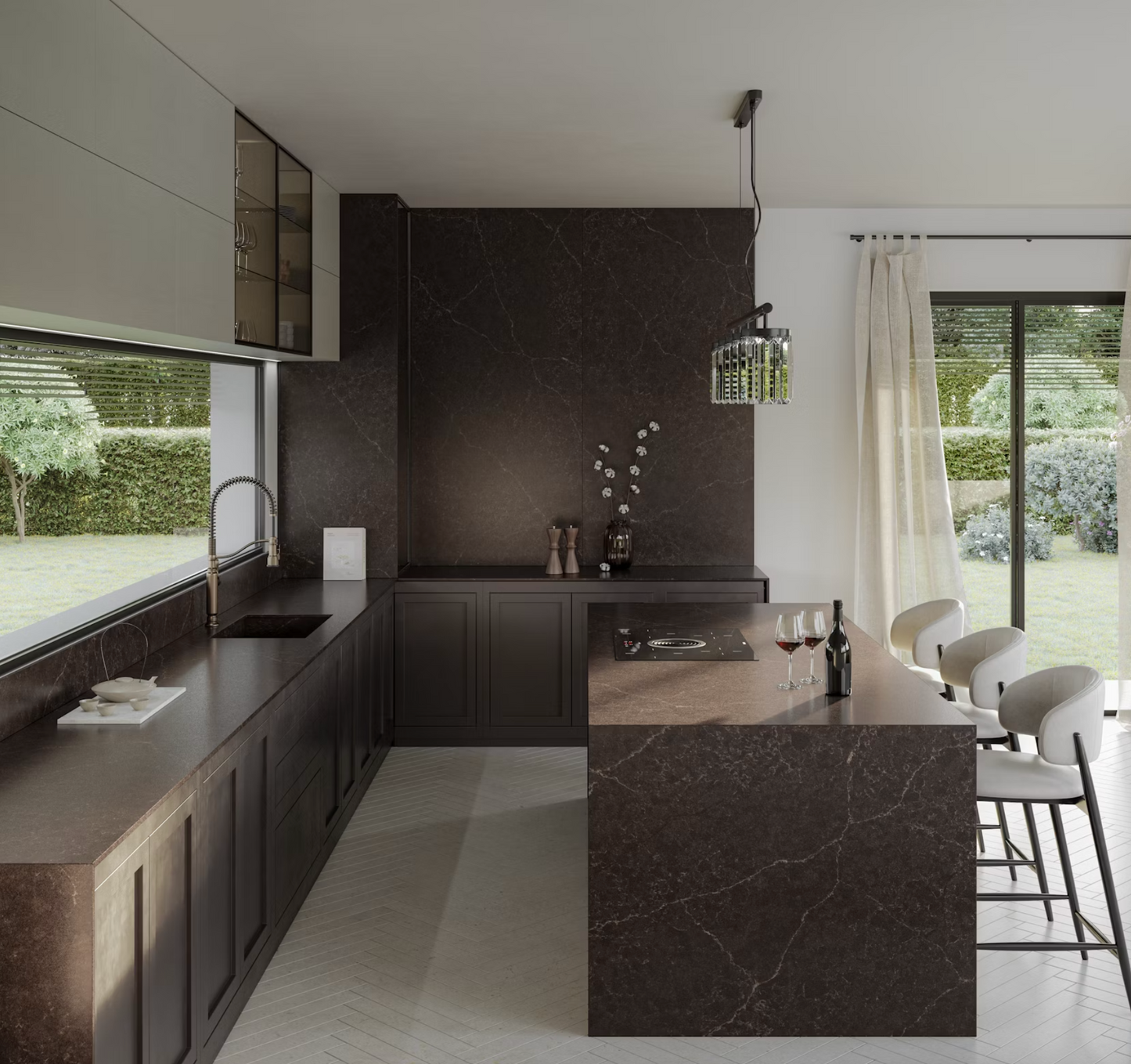 Cosentino Silestone Chateau Brown 128’’ x 62’’ x 2.0 cm Polished Quartz Slab