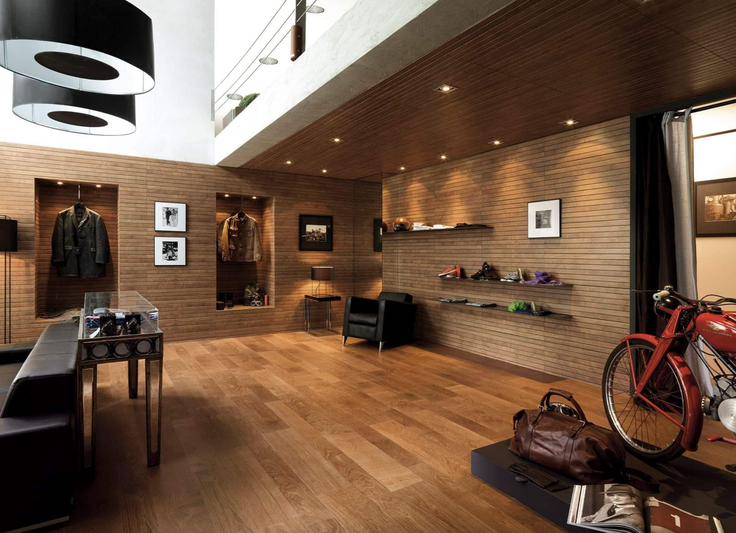 Porcelanosa Liston Oxford Gognac 13"X39" Ceramic Wood Effect Wall Tile