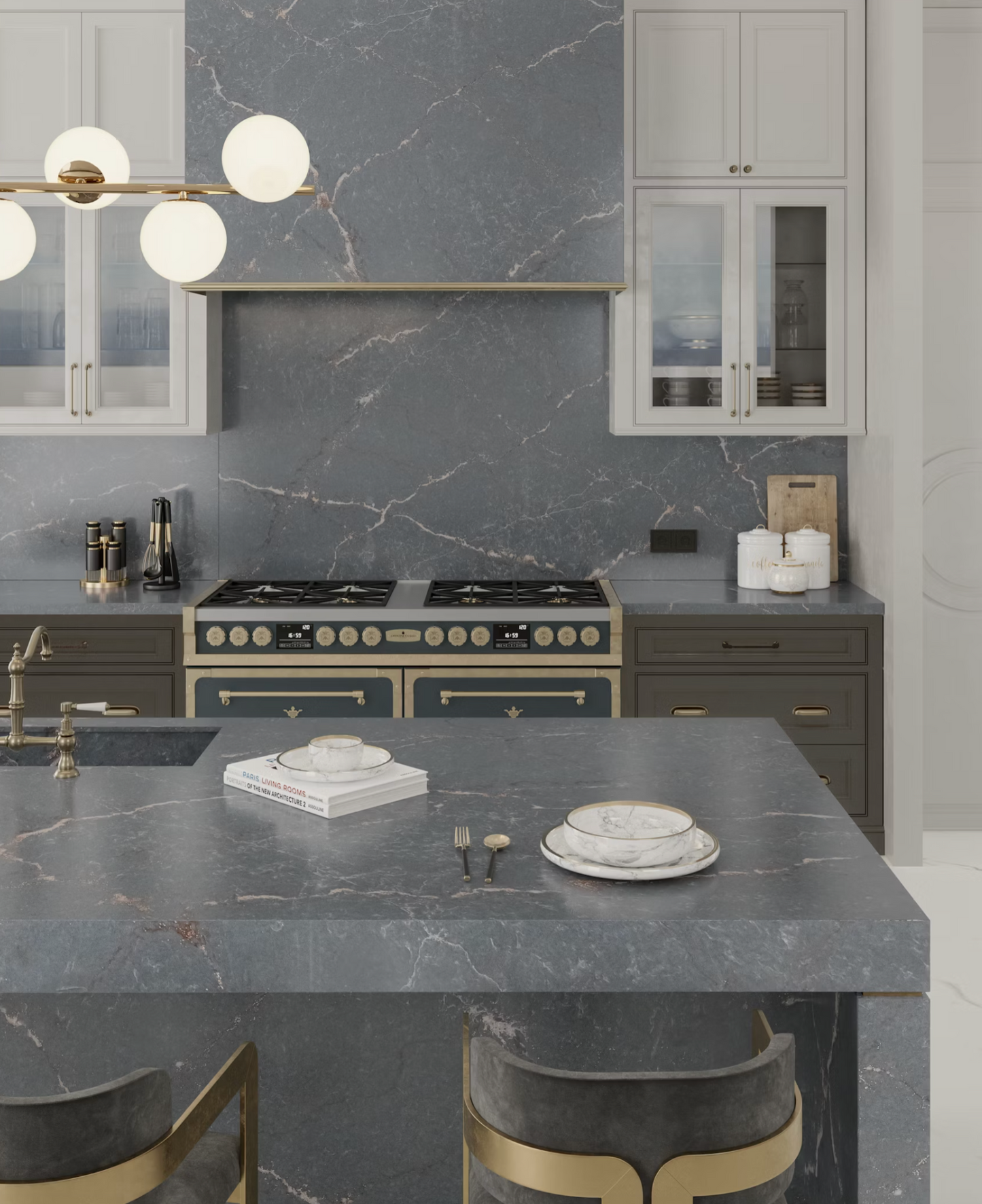 Cosentino Silestone Parisien Bleu 128’’ x 62’’ x 2.0 cm Polished Quartz Slab