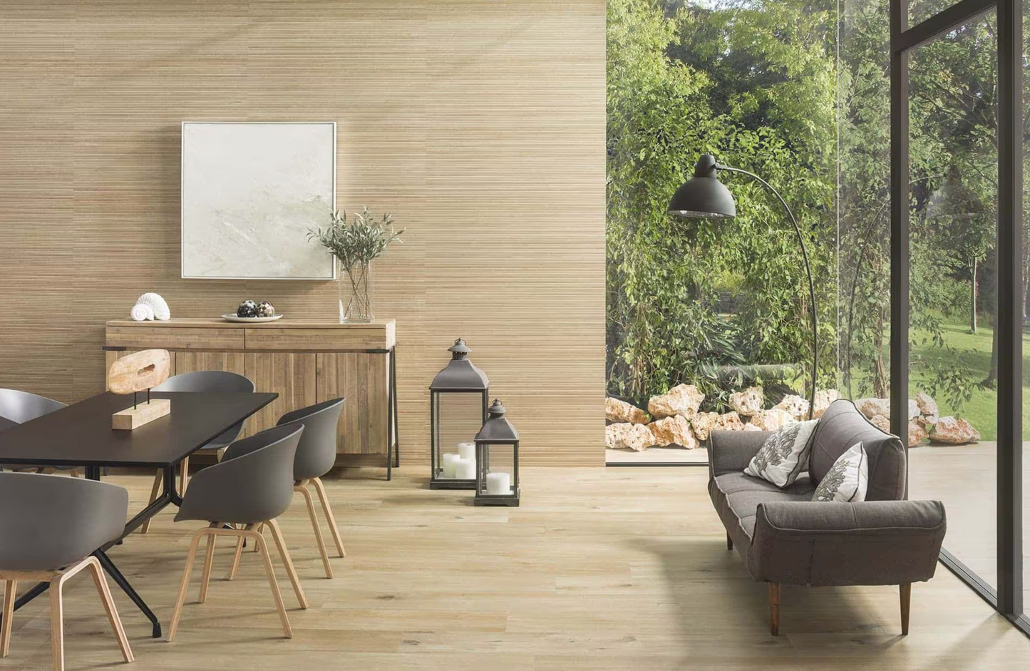 Porcelanosa Ice Nebraska Tea 18"X47" Ceramic Wood Effect Wall Tile