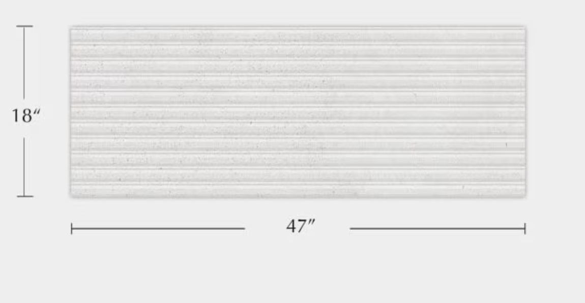Porcelanosa Mombasa Prada White 18"X47" Matte Ceramic Wood Effect Wall Tile