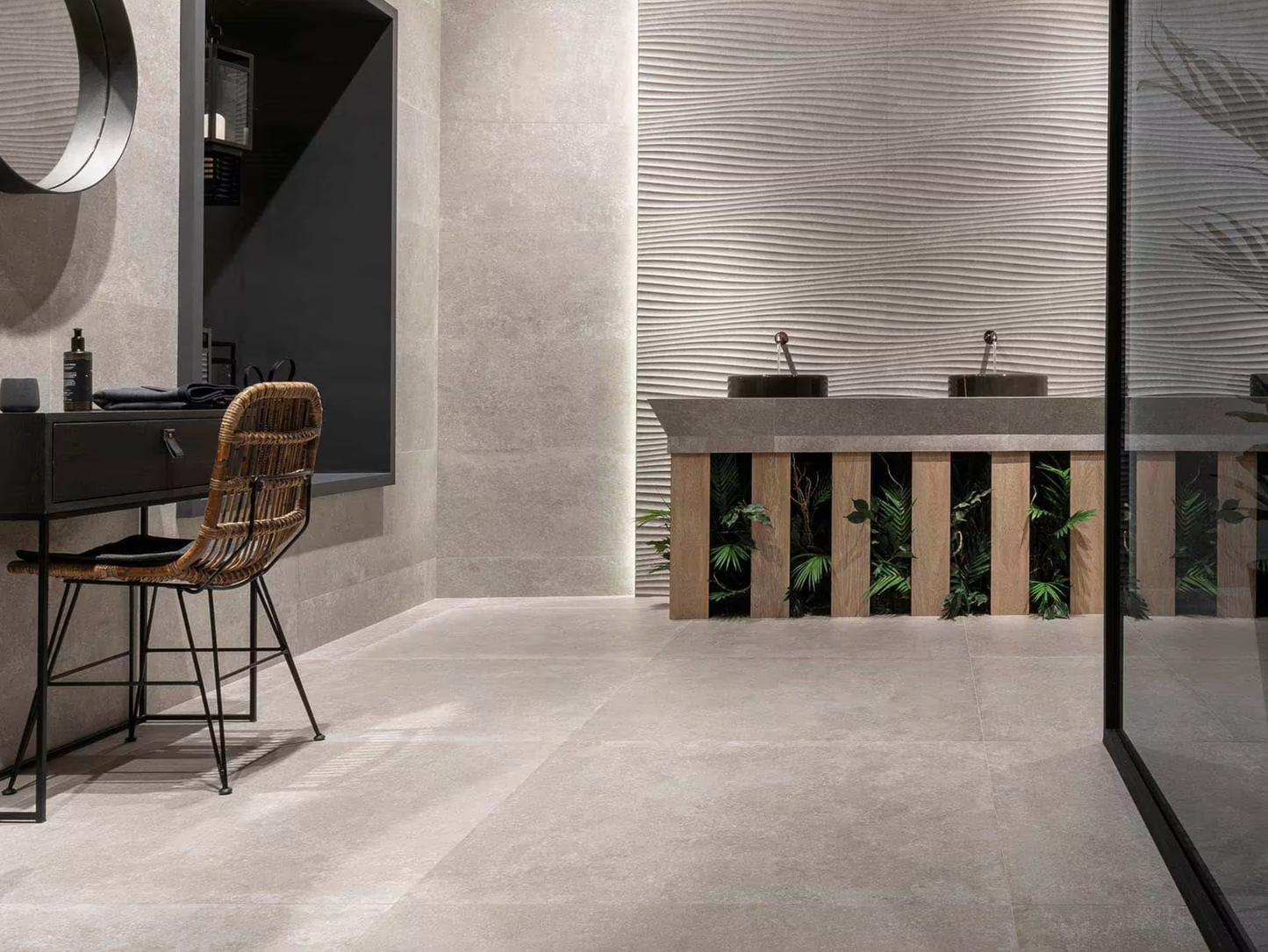 Porcelanosa Verbier Silver 18"X47 " Matte Ceramic Wall Tile