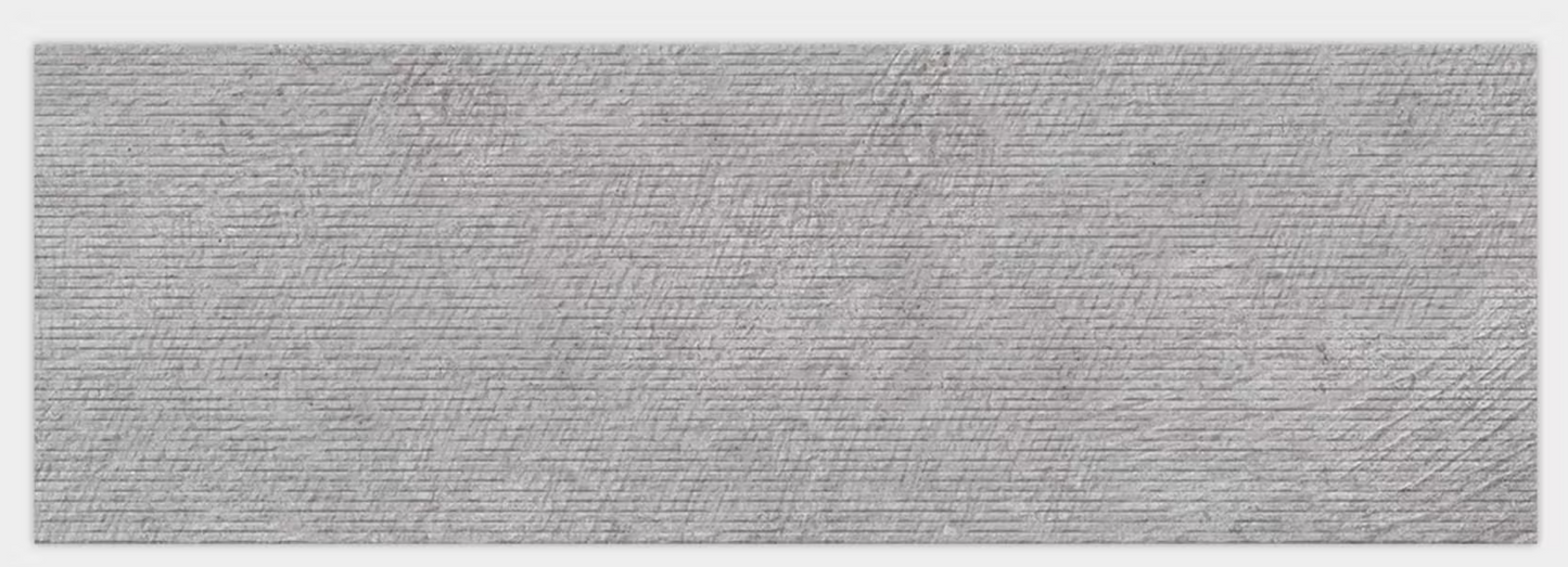 Porcelanosa Park Lineal Acero 13"X39" Matte Ceramic Wall Tile