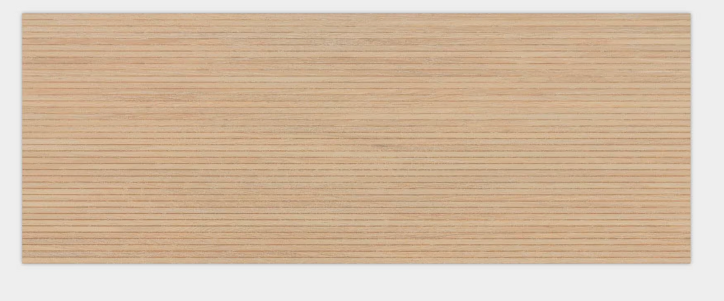 Porcelanosa Ice Tanzania Almond 18"X47" 3D Ceramic Wood Effect Wall Tile