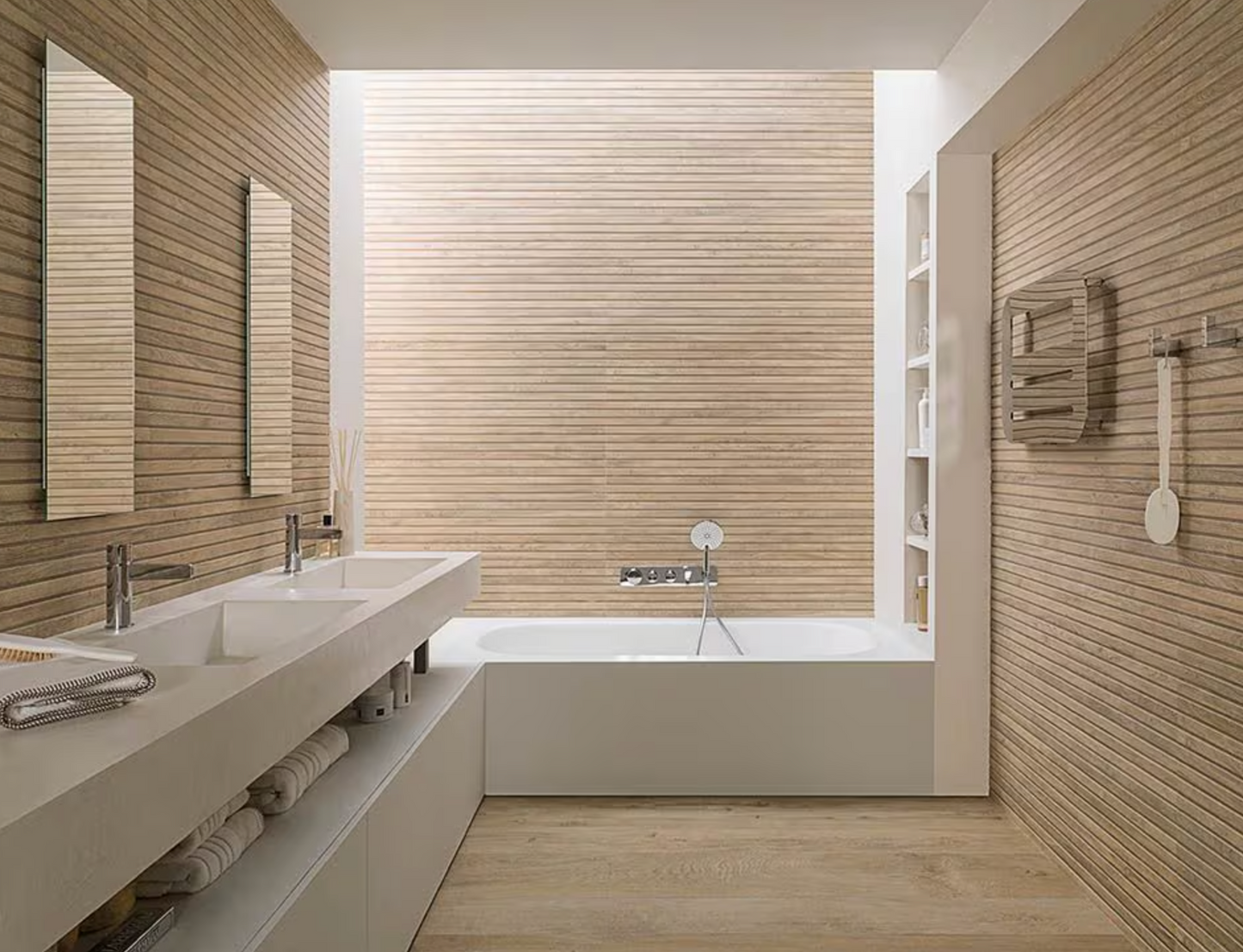 Porcelanosa Lexington Maple 18"X47" 3D Ceramic Wood Effect Wall Tile