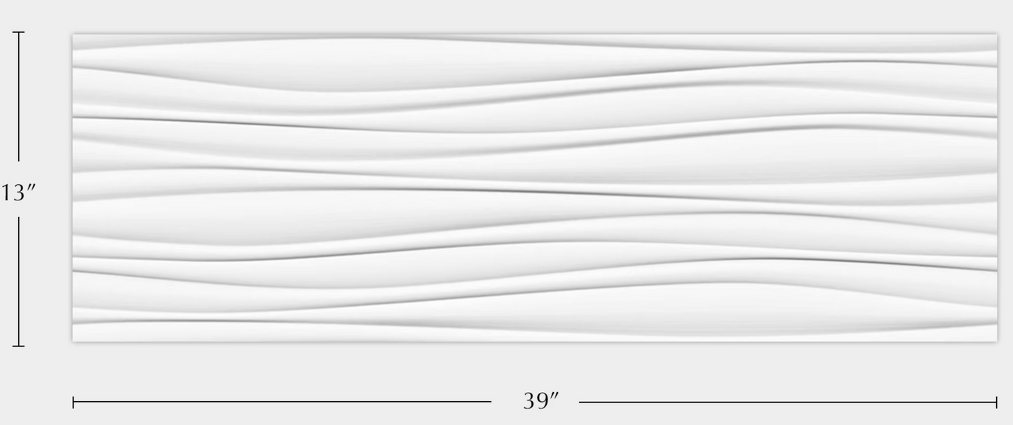 Porcelanosa Oxo Line Blanco 13"X39" Gloss Ceramic Wall Tile