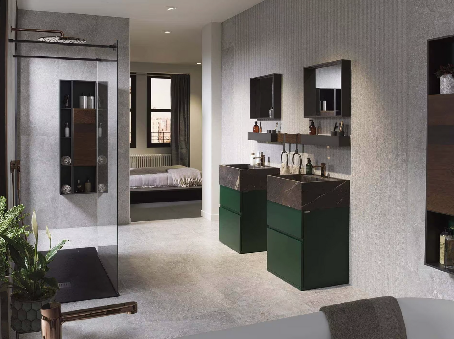 Porcelanosa Noir Topo 18"X47" Matte Ceramic Wall Tile