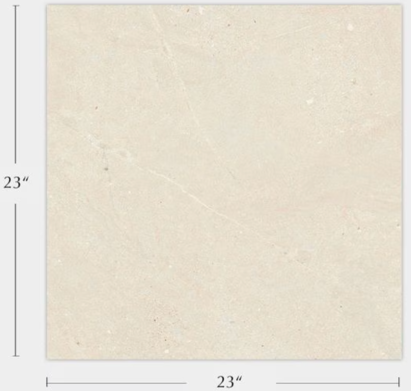 Porcelanosa Durango Bone 23"X23" Matte Porcelain Tile
