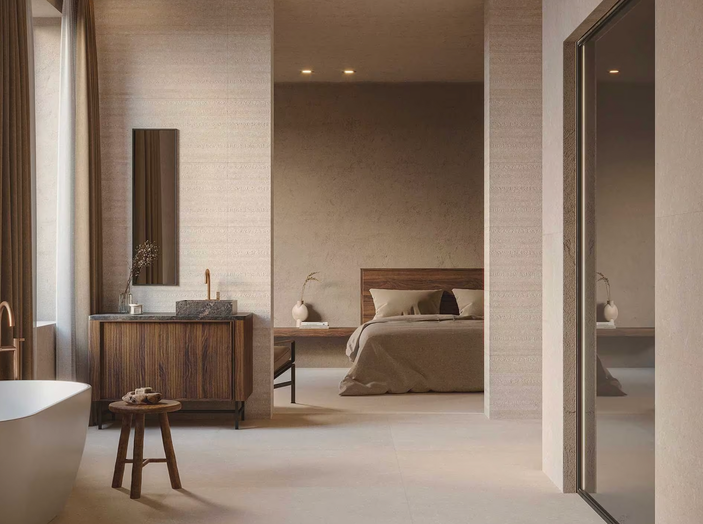 Porcelanosa Deco Coral Caliza 18"X47" Matte Ceramic Wall Tile