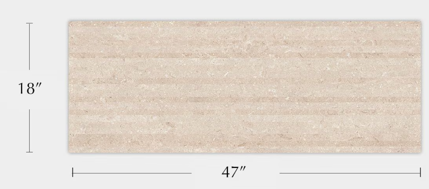 Porcelanosa Deco Coral Caliza 18"X47" Matte Ceramic Wall Tile
