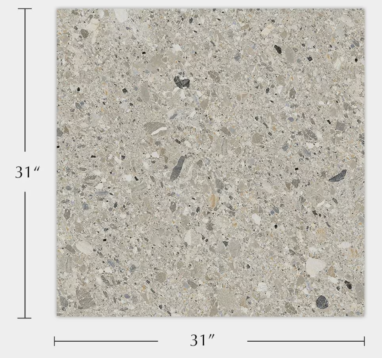 Porcelanosa Ceppo Acero 31"X31" Matte Ceramic Wall Tile