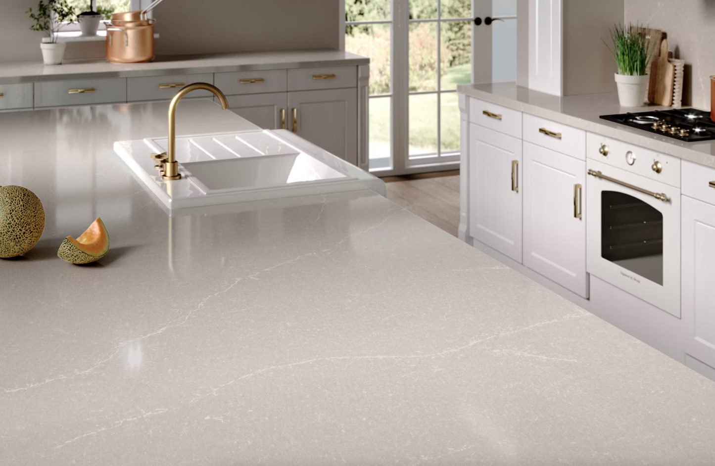 Cosentino Silestone Desert Silver 128’’ x 62’’ x 2.0 cm Polished Quartz Slab