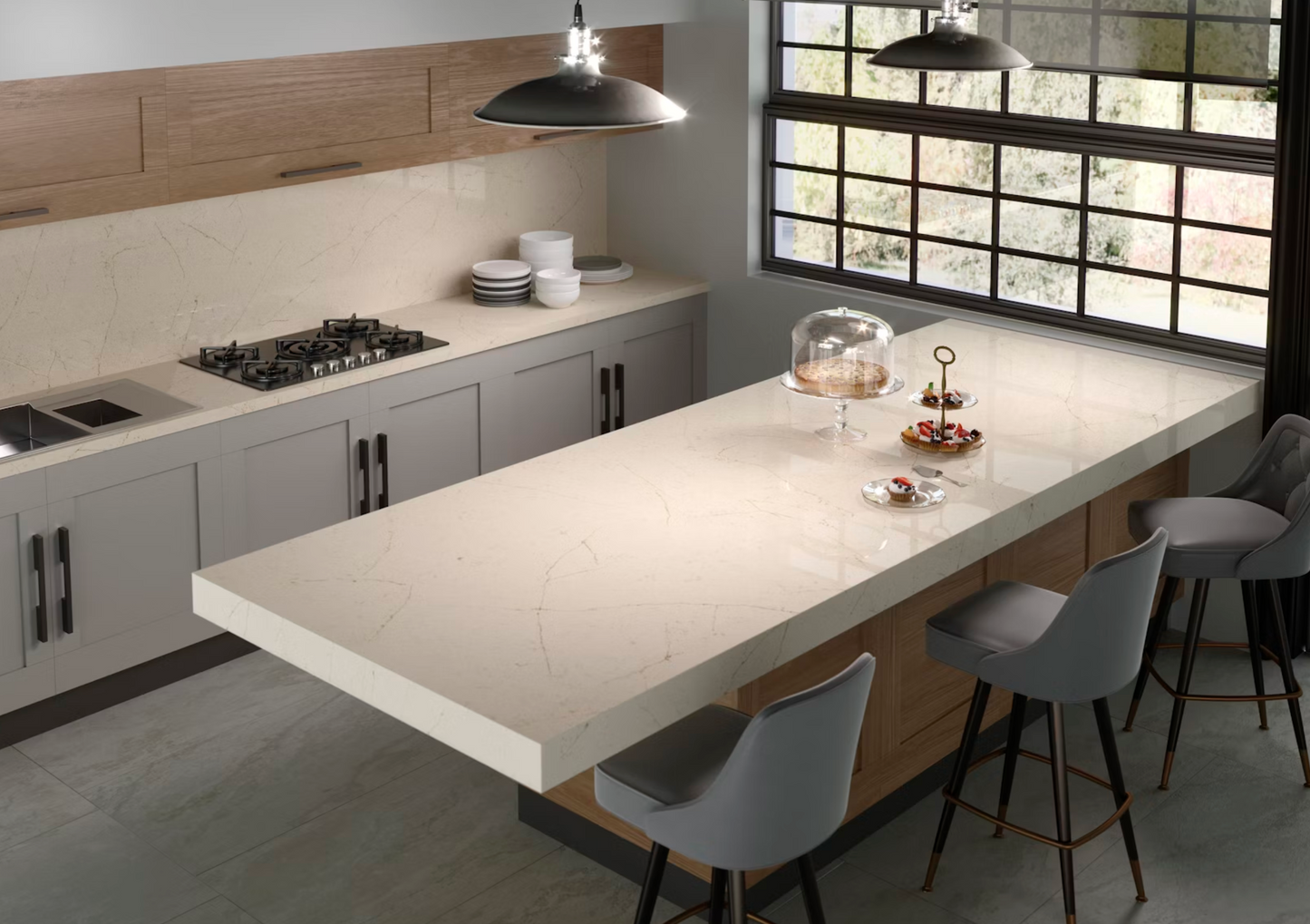 Cosentino Silestone Et Marfil 128’’ x 62’’ x 2.0 cm Polished Quartz Slab