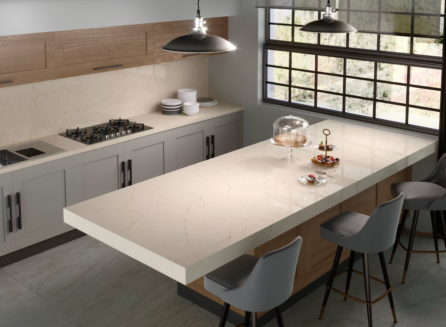 Cosentino Silestone Et Marfil 128’’ x 62’’ x 2.0 cm Polished Quartz Slab