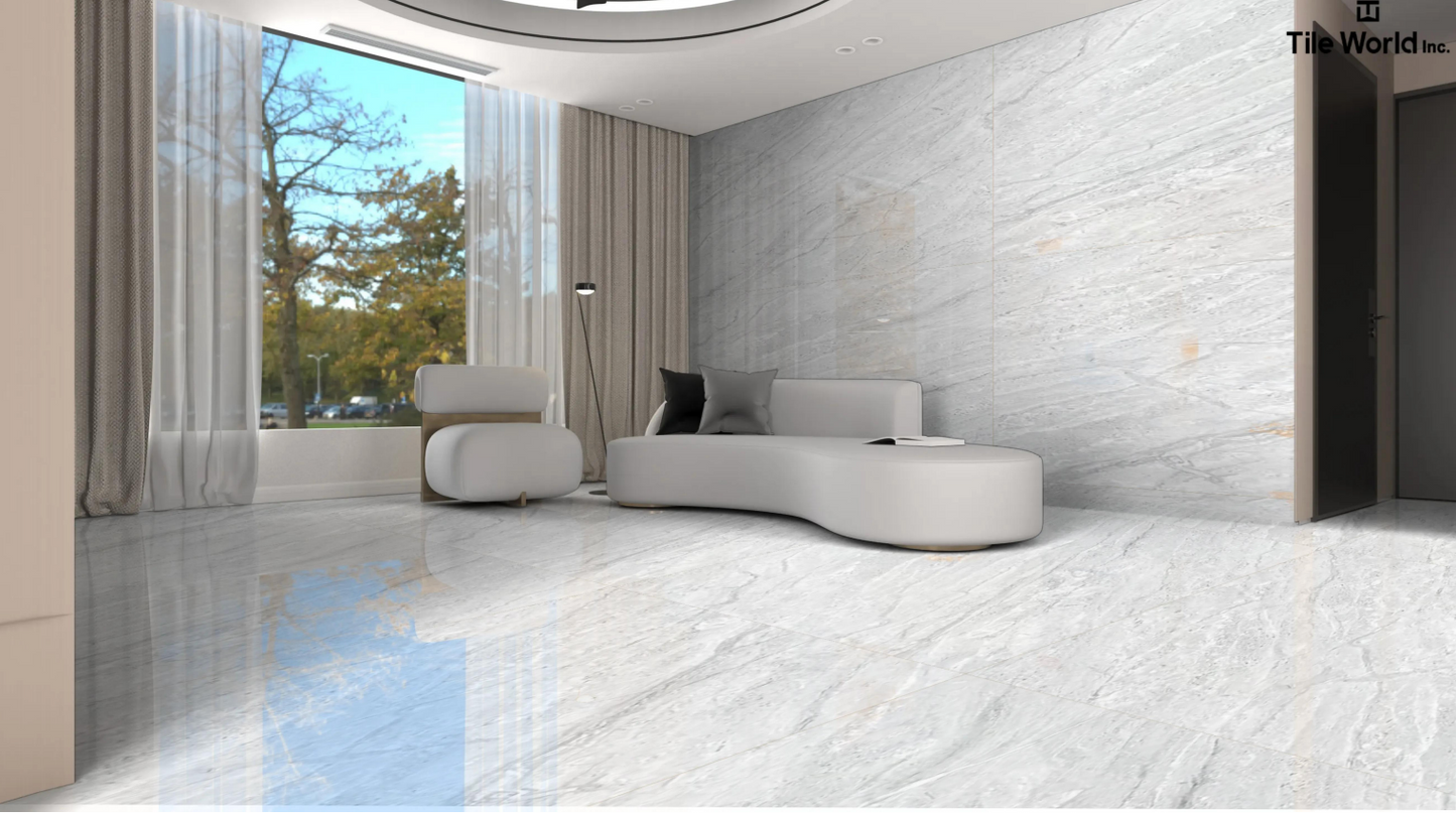 Tile World Crown Graffito Polished | 24’’ x 48’’ Porcelain Tile