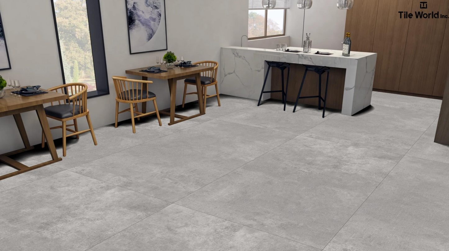 Tile World Absolute Grigio| Matte | 24’’ x 48’’ Porcelain Tile