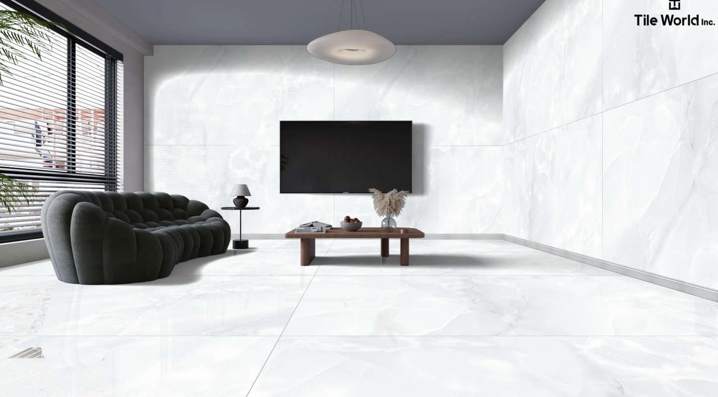 Tile World Antracite Ice | Polished | 24’’ x 48’’ Porcelain Tile
