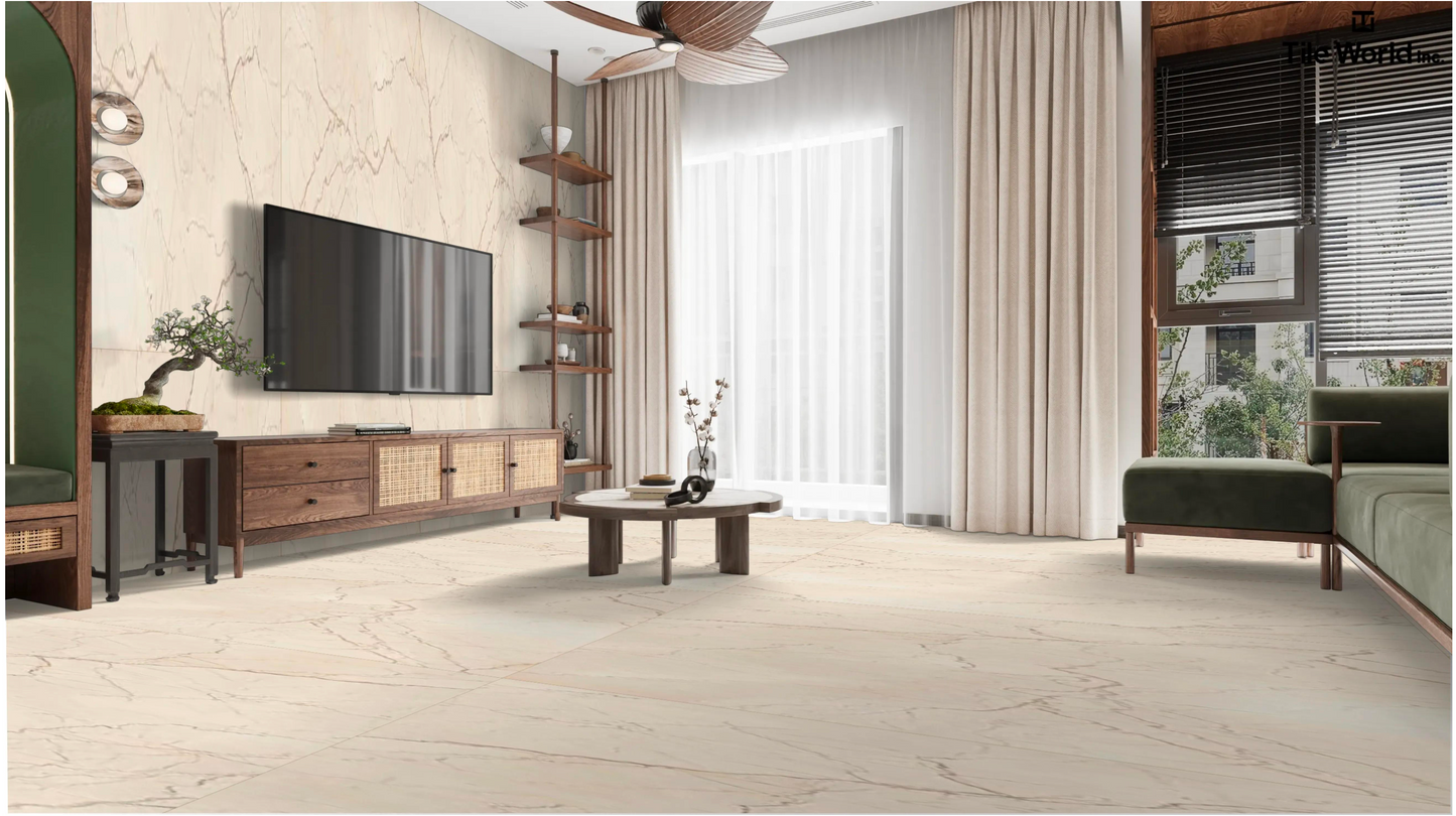 Tile World Electra Marfil | Matte | 24’’ x 48’’ Porcelain Tile