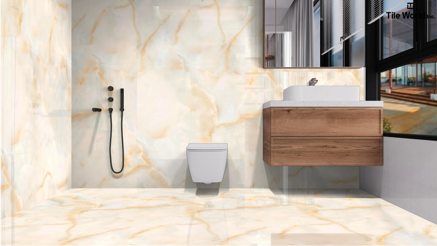 Tile World Smog Beige| Polished | 24’’ x 48’’ Porcelain Tile