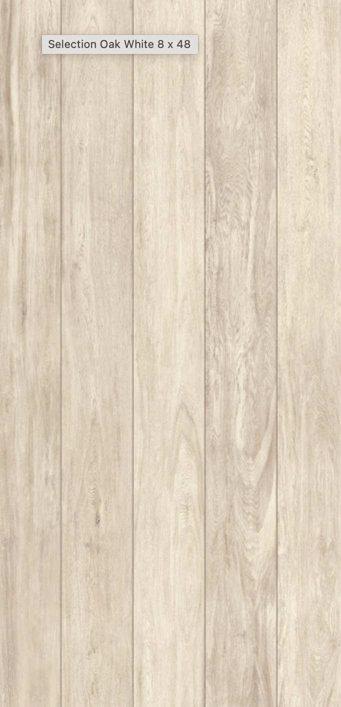Elysium Tiles Selection Oak White 8 x 48 Wood-Look Porcelain Tiles