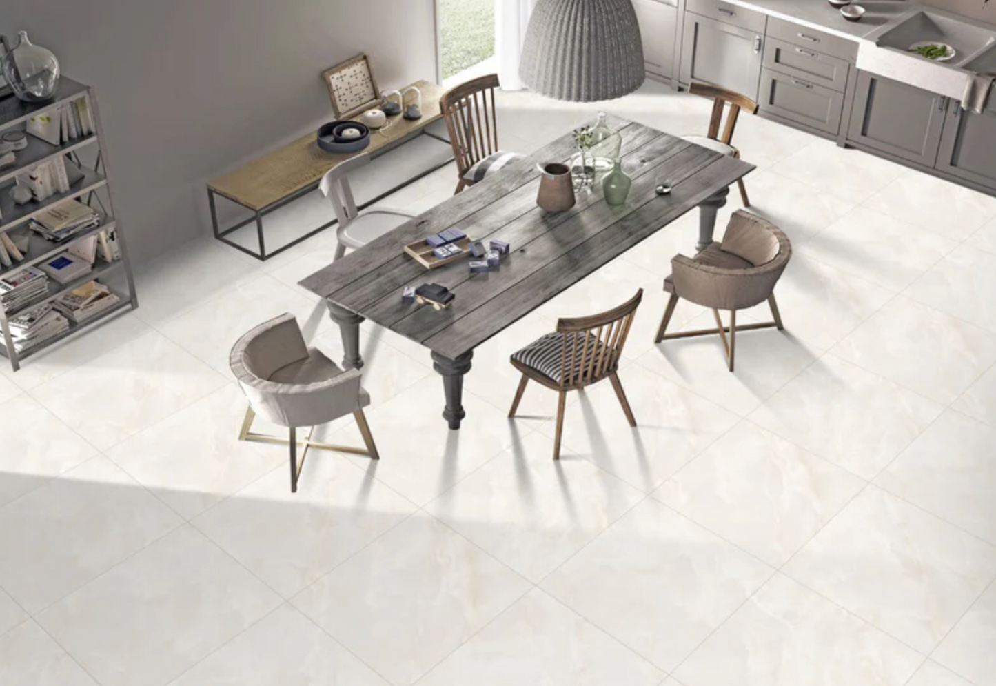 Ottimo Ceramics Affinity Polished Beige Onyx 24’’ x 24’’ Porcelain Tile