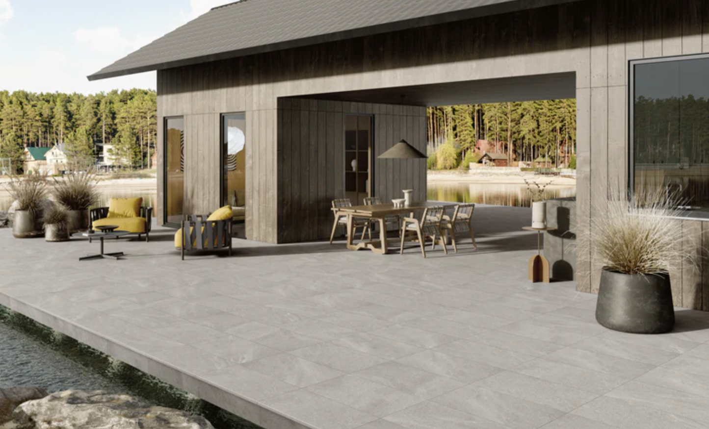 Ottimo Ceramics Boston Grey Paver 16” x 32” Matte Porcelain Tile