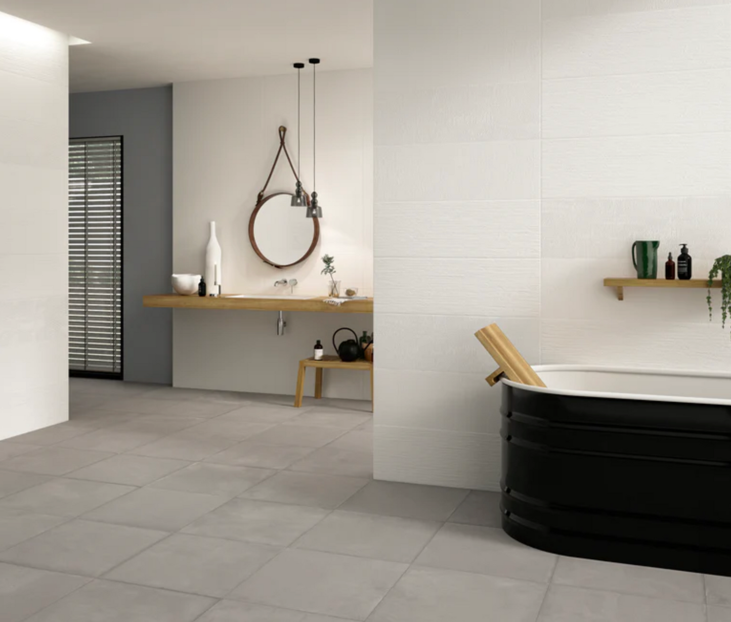 Ottimo Ceramics Comfort Stucco Concrete Look |White| 18’’ x 36’’ Matte Porcelain Tile