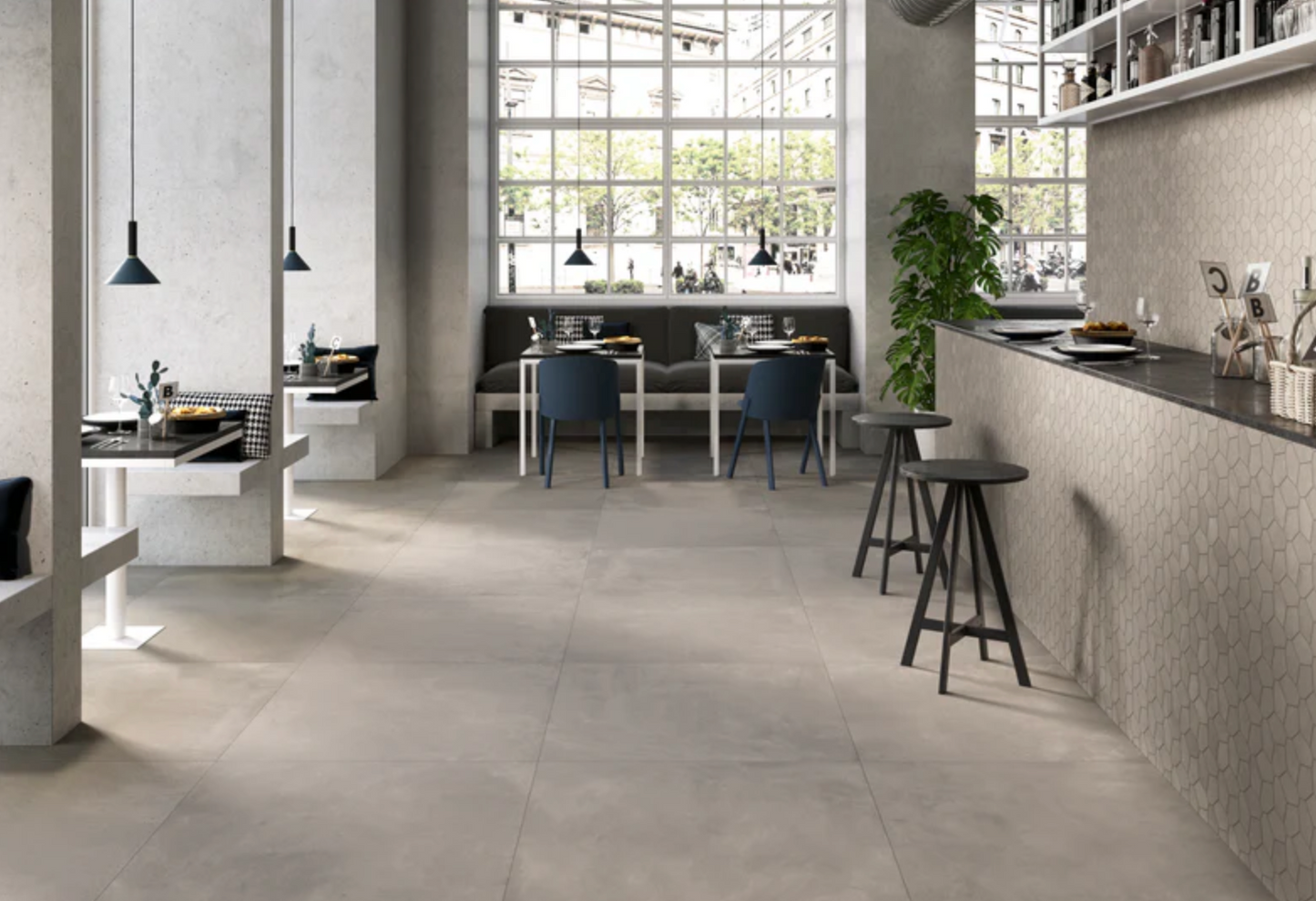 Ottimo Ceramics Comfort Stucco Concrete Look |White| 18’’ x 36’’ Matte Porcelain Tile