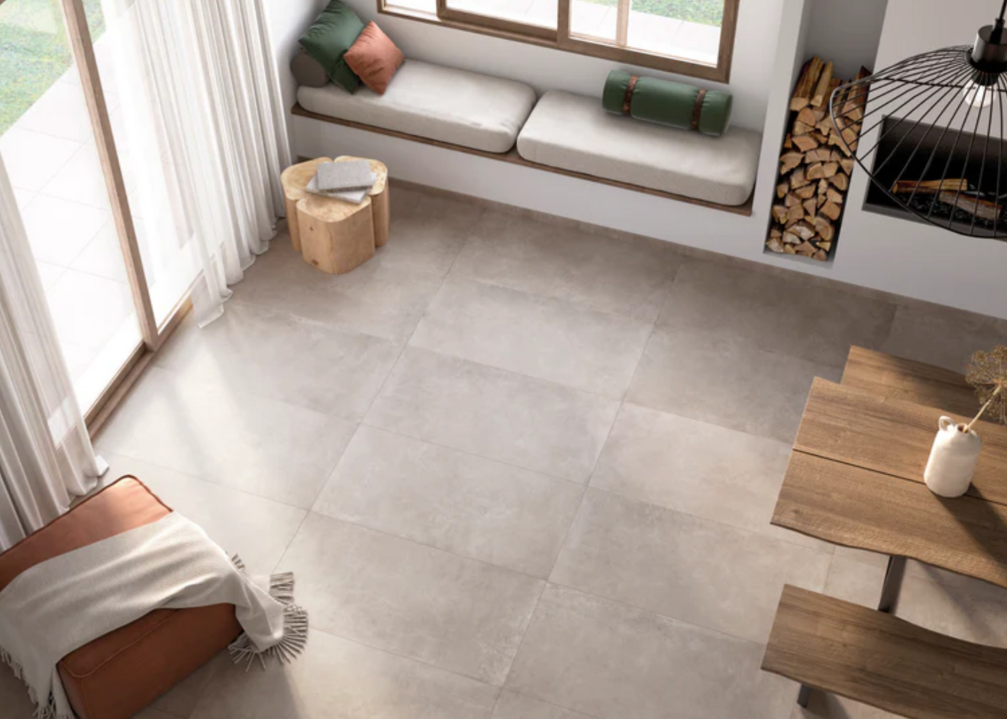 Ottimo Ceramics Conrad 48’’ x 48’’ |White | Matte Porcelain Tile