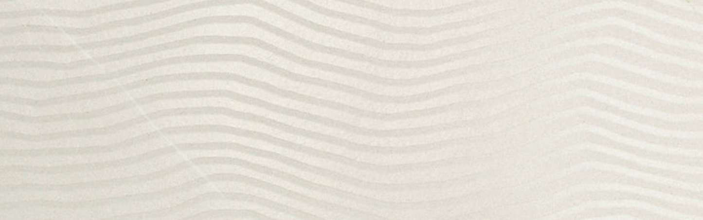 Ottimo Ceramics Contact Dimensional Wave |White| 12’’ x 36’’ Matte Ceramic Tile