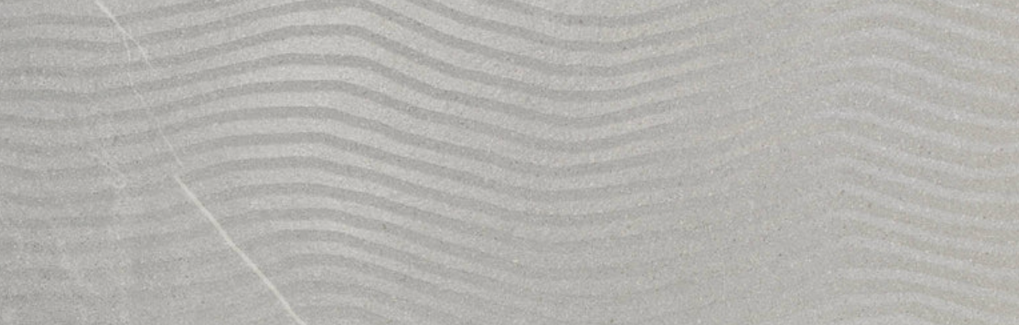 Ottimo Ceramics Contact Dimensional Wave |White| 12’’ x 36’’ Matte Ceramic Tile
