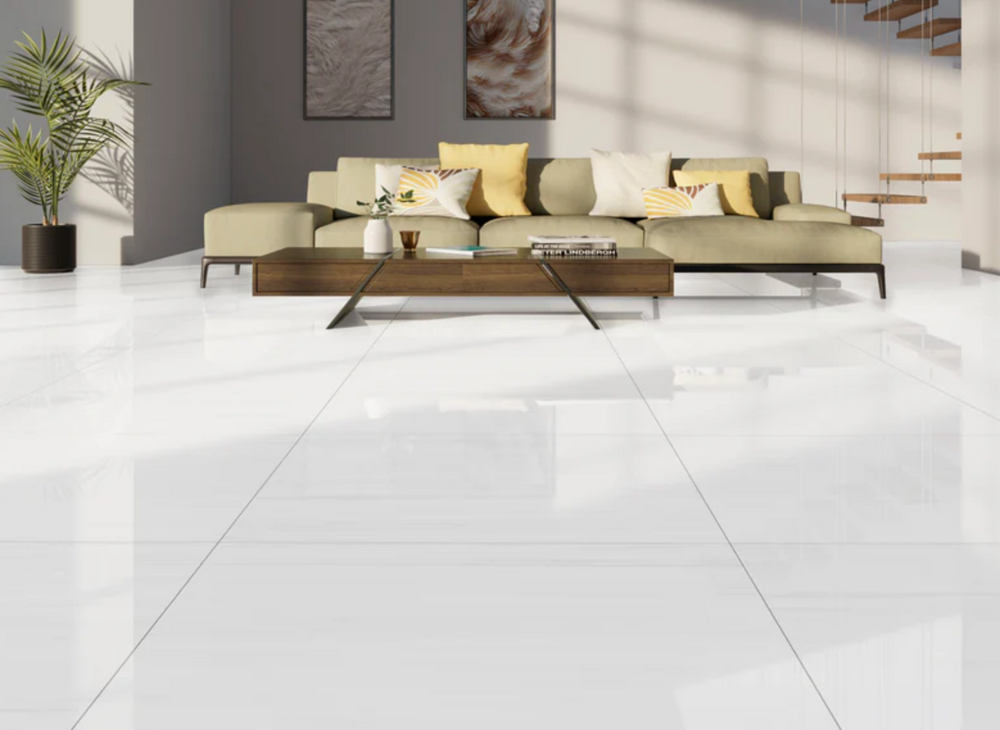 Ottimo Ceramics Eco Lux Bianco Covelano 24’’ x 48’’ Polished Porcelain Tile