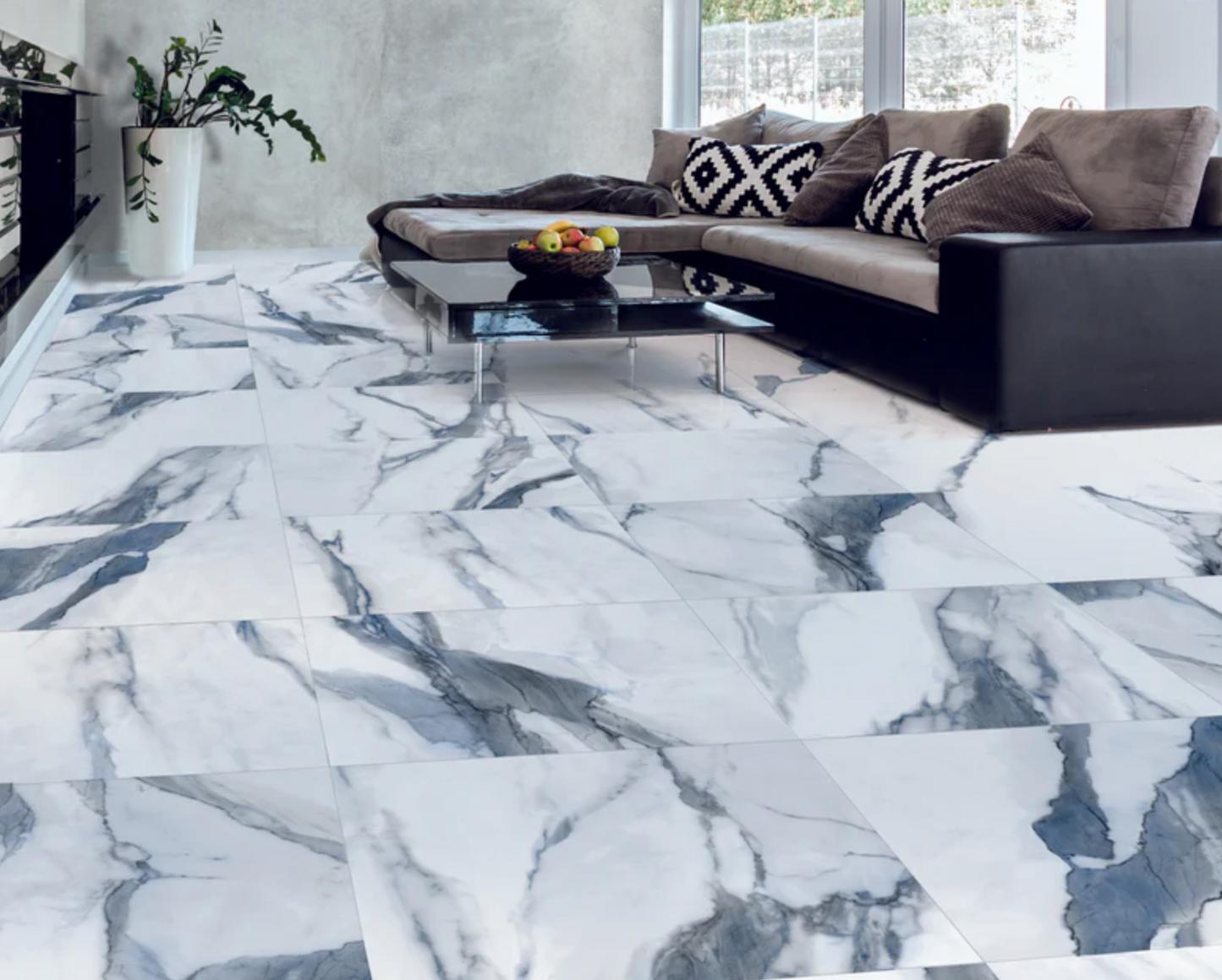 Ottimo Ceramics Calacatta Ocean 24’’ x 48’’ Polished Porcelain Tile