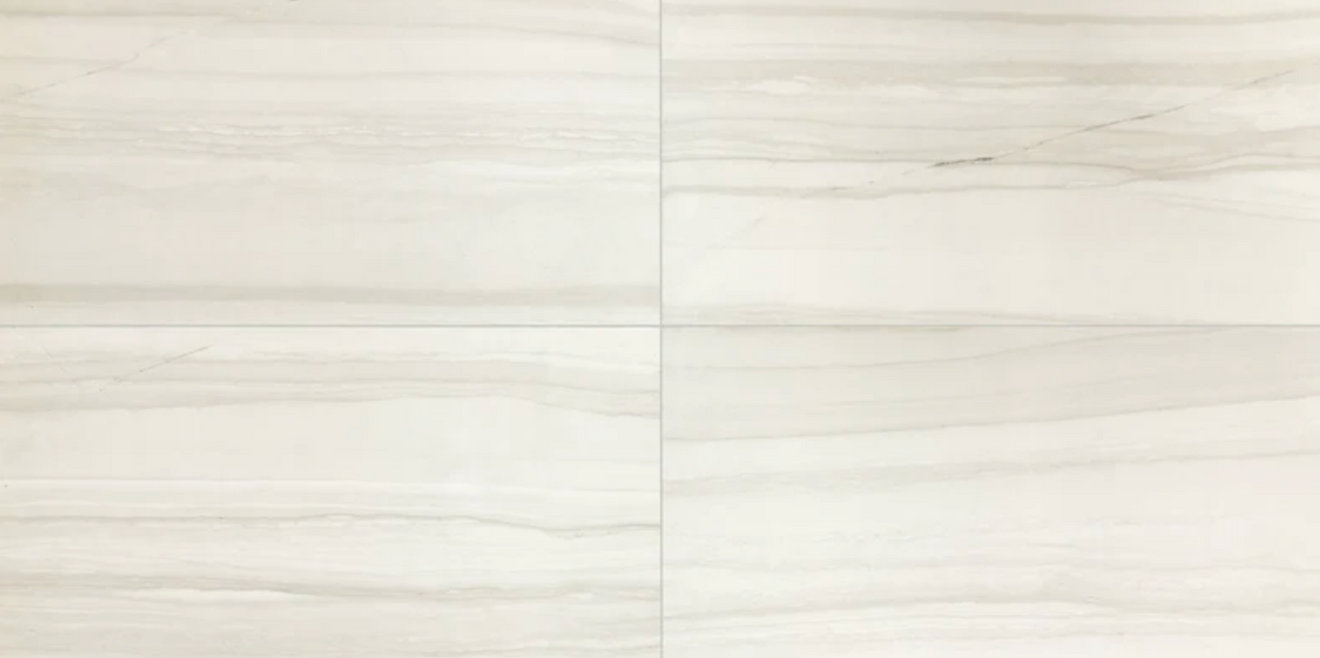 Ottimo Ceramics Demira |Bianco| 12” x 24” Polished Porcelain Tile
