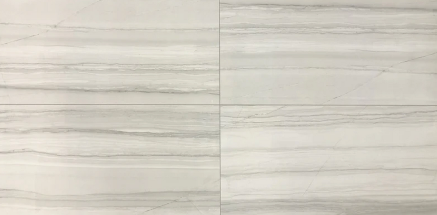 Ottimo Ceramics Demira |Bianco| 12” x 24” Polished Porcelain Tile