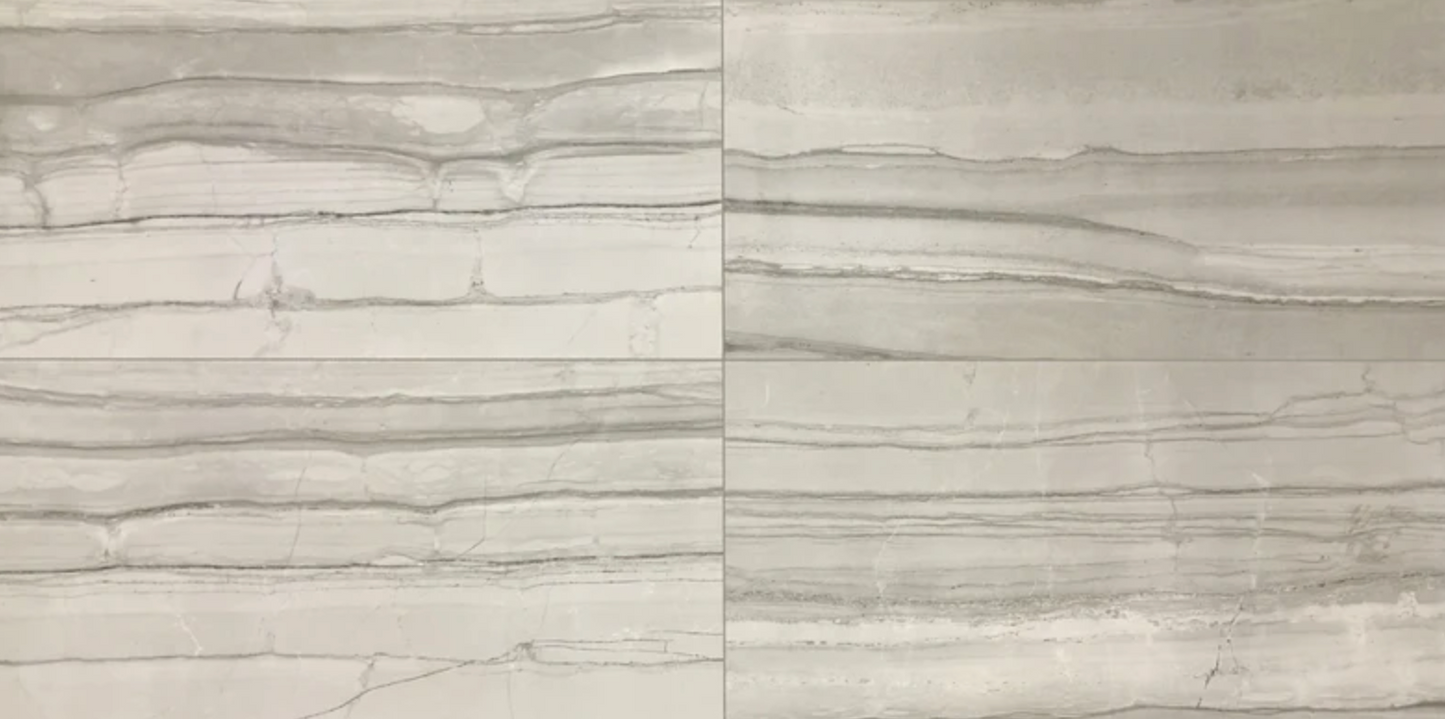 Ottimo Ceramics Demira |Bianco| 12” x 24” Polished Porcelain Tile
