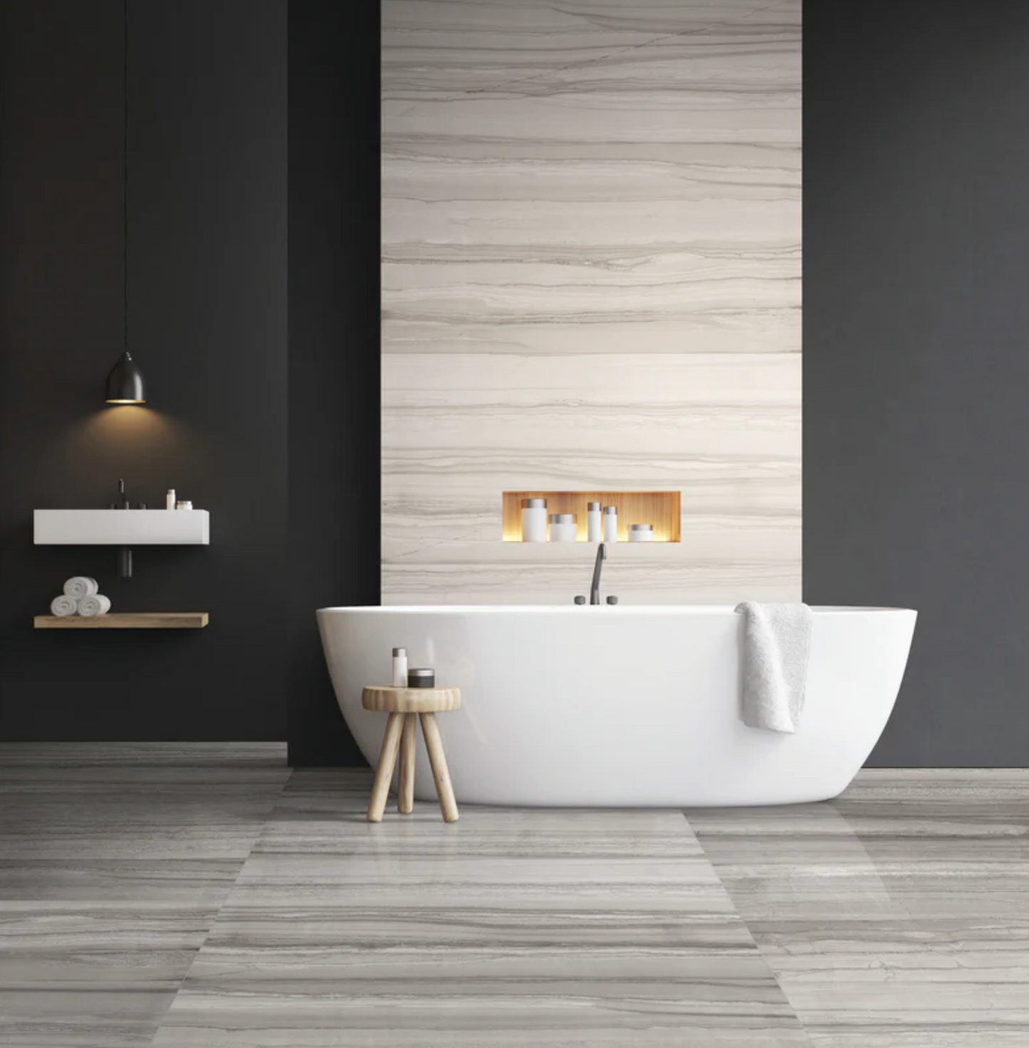Ottimo Ceramics Demira |Bianco| 12” x 24” Polished Porcelain Tile