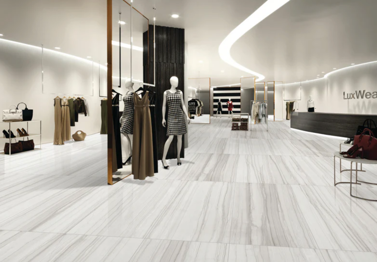 Ottimo Ceramics Demira |Bianco| 12” x 24” Polished Porcelain Tile