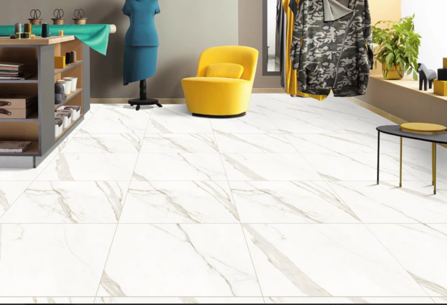 Ottimo Ceramics Elegance Gold Calacatta 24’’ x 24’’ Polished Porcelain Tile