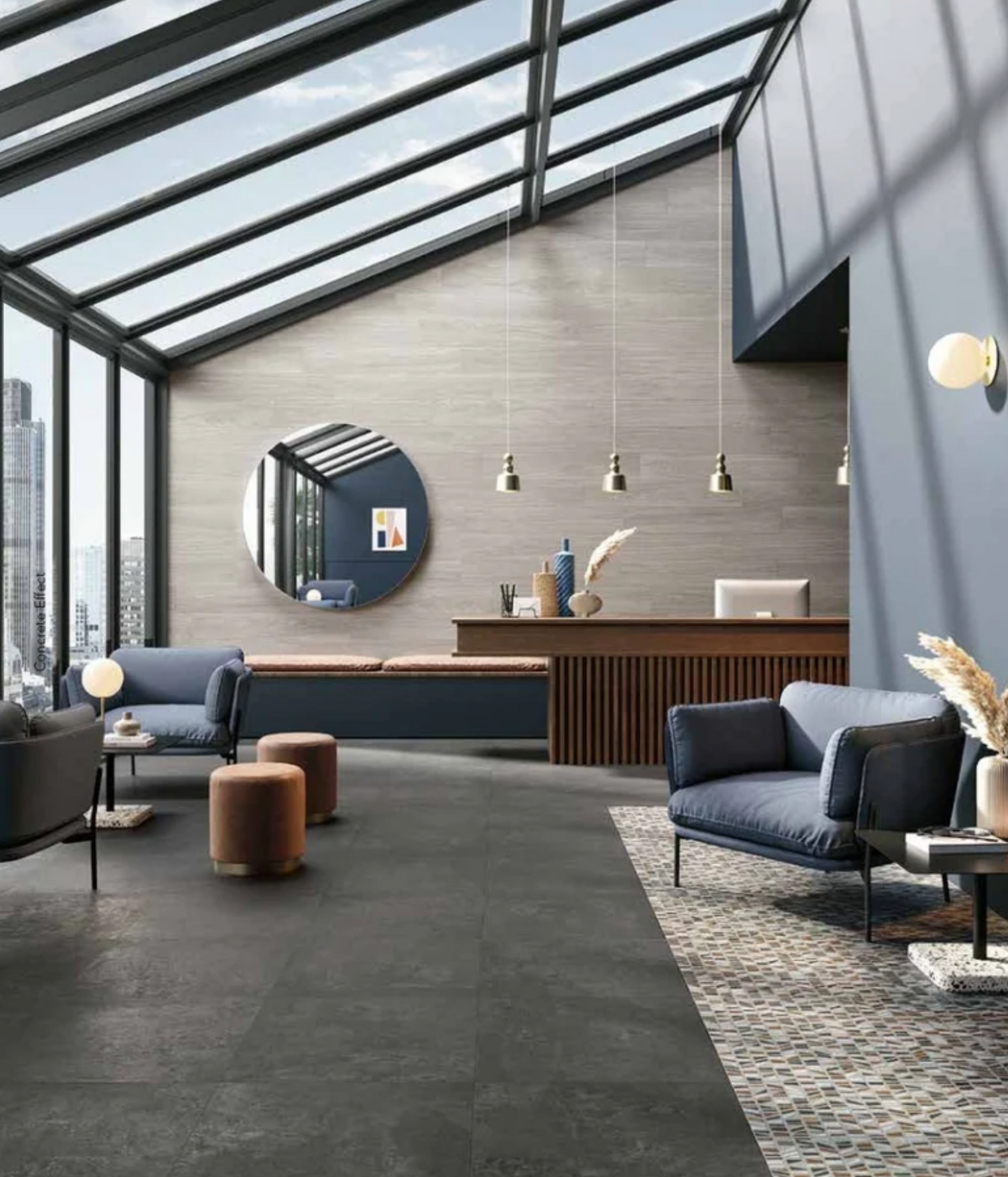 Ottimo Ceramics Essential | Graphite | 24’’ x 48’’ Matte Porcelain Tile