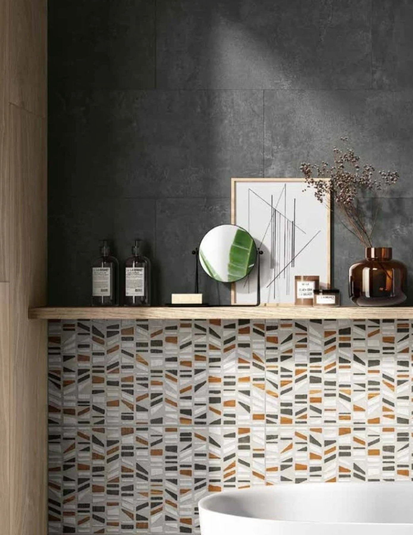 Ottimo Ceramics Essential | Graphite | 24’’ x 48’’ Matte Porcelain Tile