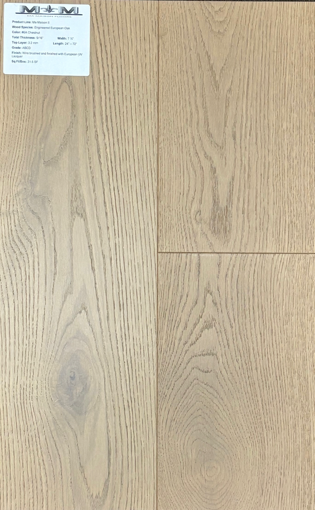 Ma Maison Floors 2 |Chestnut 6A| 7.5" x up to 6.25ft Engineered Flooring