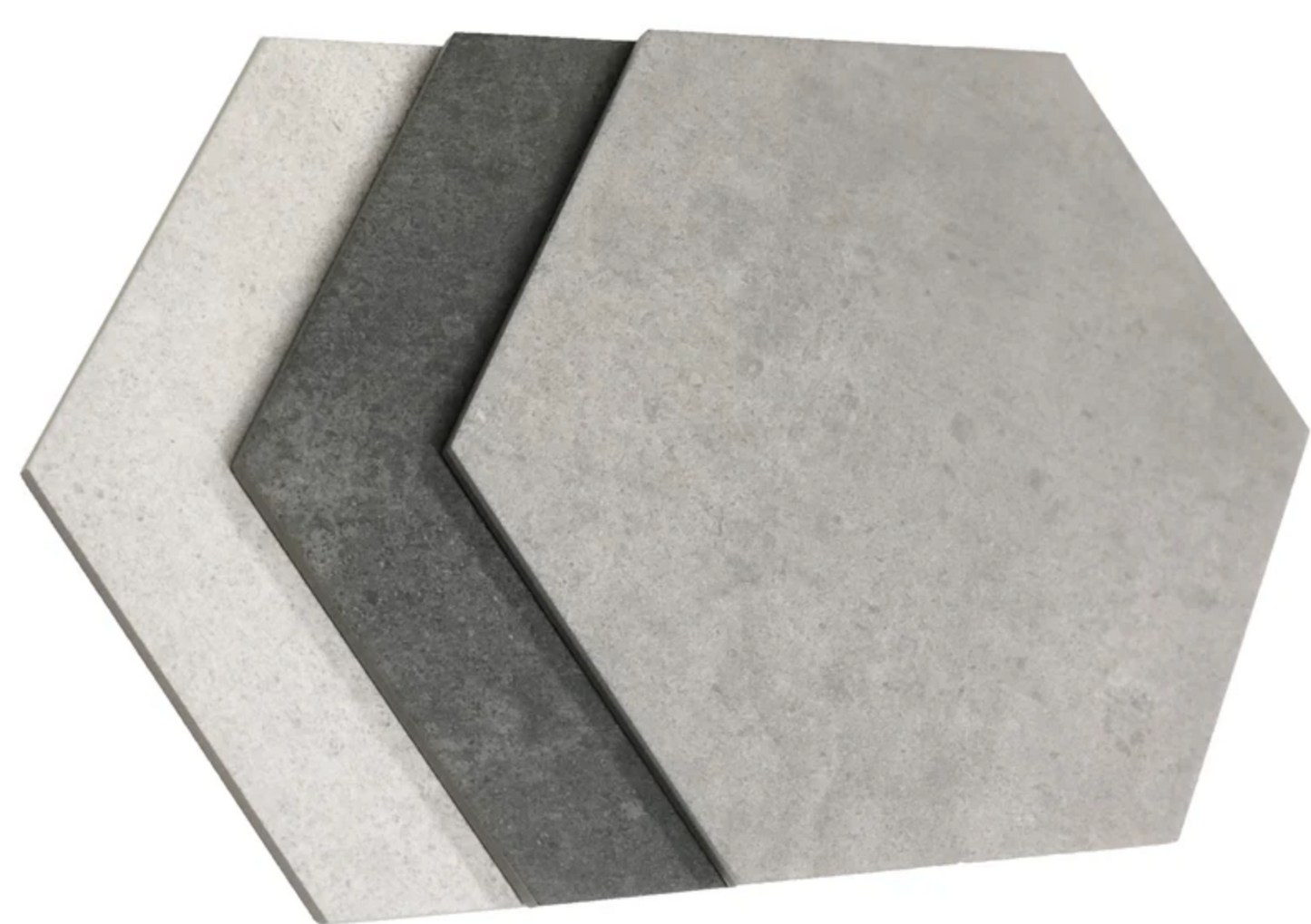 Ottimo Ceramics Ground Hexagon| Perla Light Grey | 10” x 11” Matte Porcelain Tile