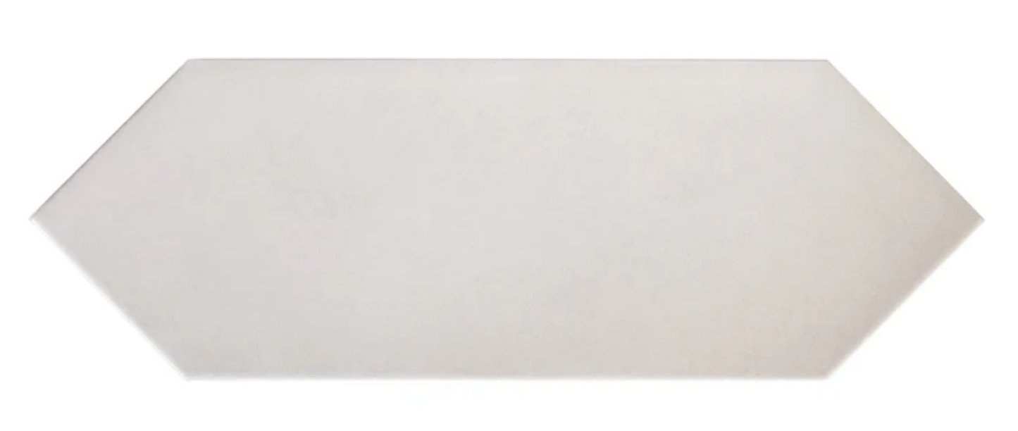 Ottimo Ceramics Castillo Picket Elongated Hexagon |White| 4” x 12” Matte Porcelain Tile
