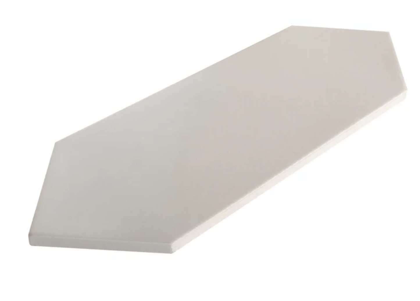 Ottimo Ceramics Castillo Picket Elongated Hexagon |White| 4” x 12” Matte Porcelain Tile