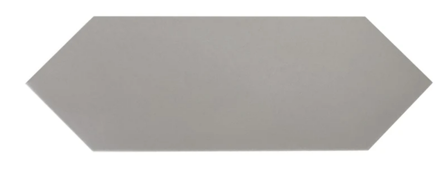 Ottimo Ceramics Castillo Picket Elongated Hexagon |White| 4” x 12” Matte Porcelain Tile