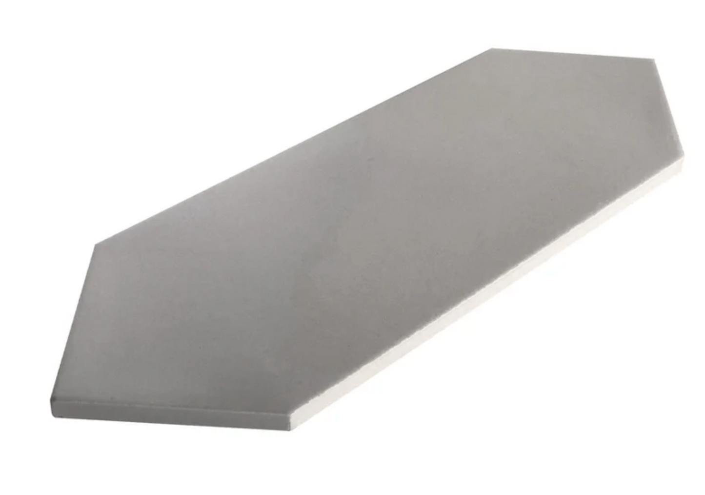 Ottimo Ceramics Castillo Picket Elongated Hexagon |White| 4” x 12” Matte Porcelain Tile