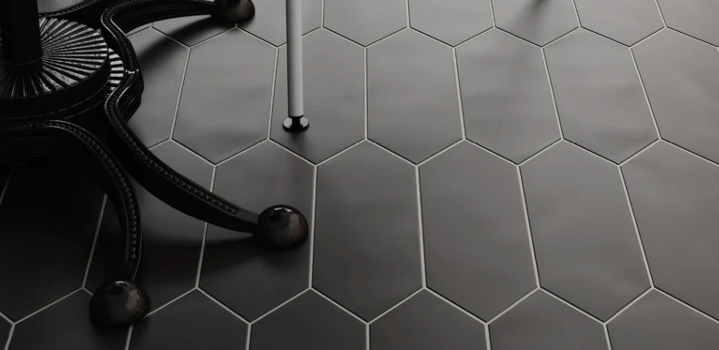 Ottimo Ceramics Castillo Picket Elongated Hexagon |White| 4” x 12” Matte Porcelain Tile