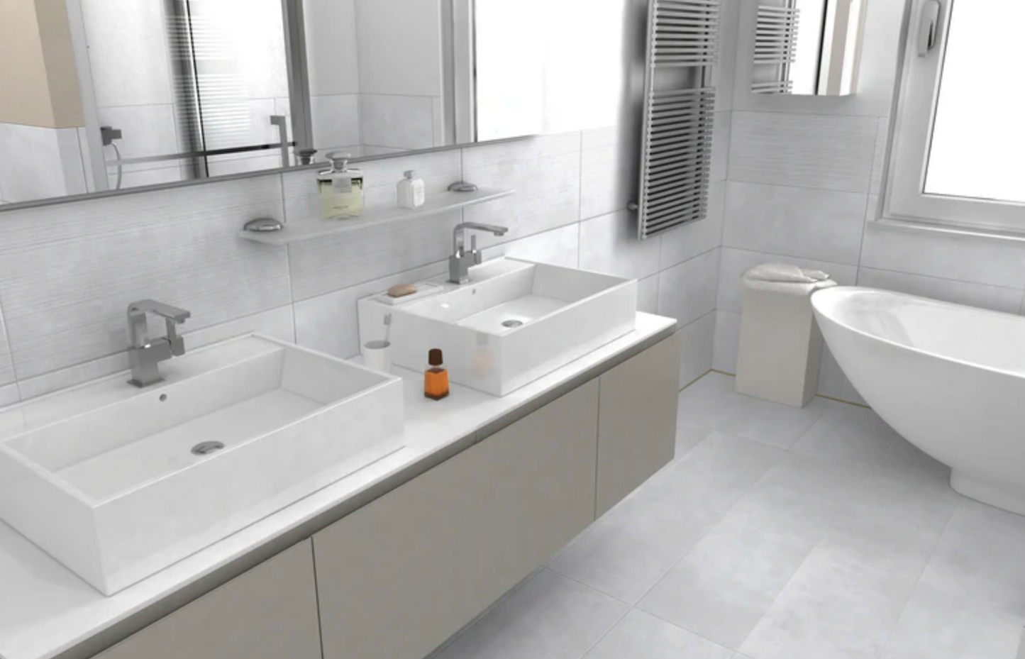 Ottimo Ceramics Loft | White | 24’’ x 48’’ Matte Porcelain Tile