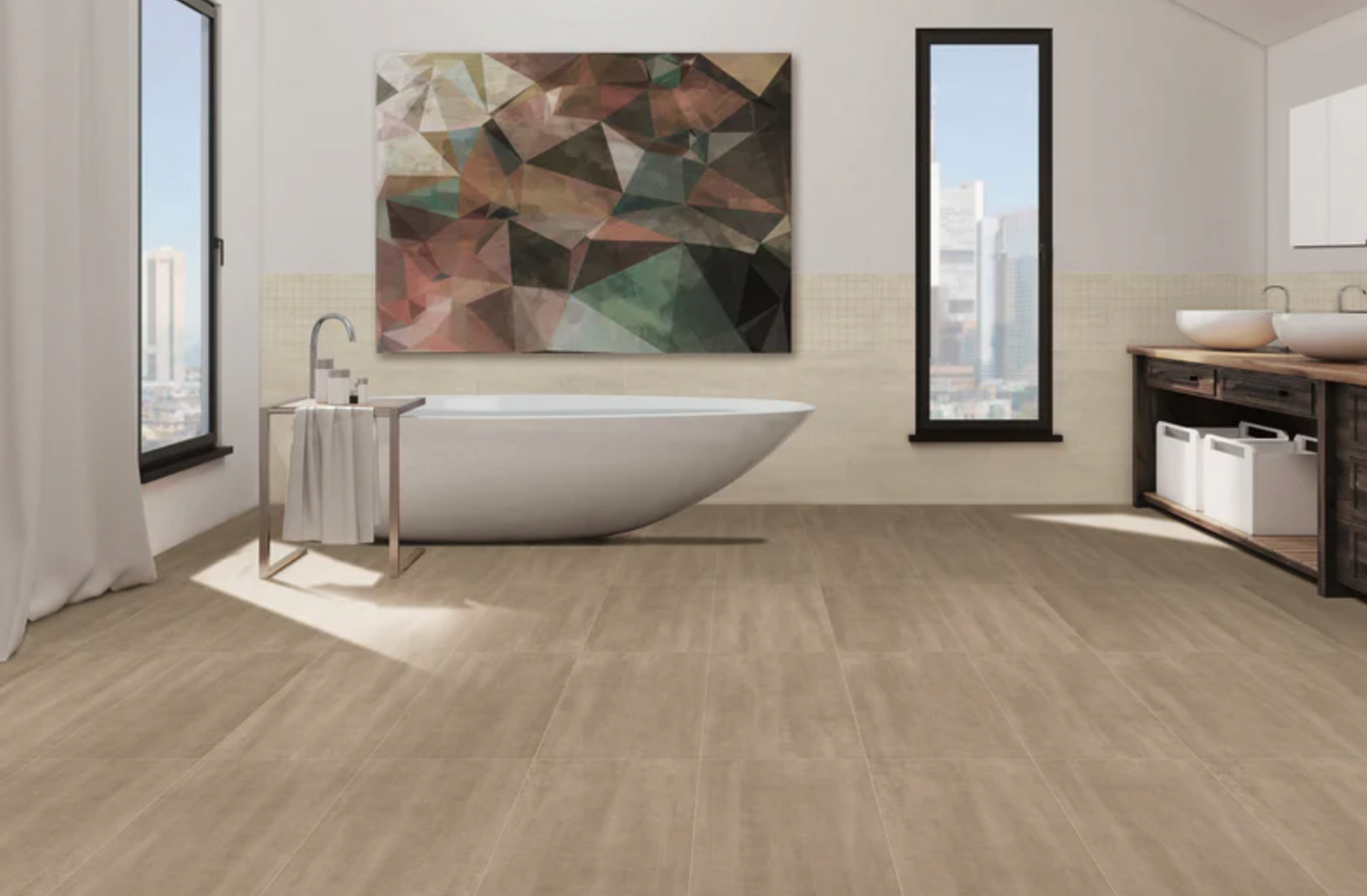 Ottimo Ceramics Legacy |White| 12” x 24” Semi Polished Porcelain Tile